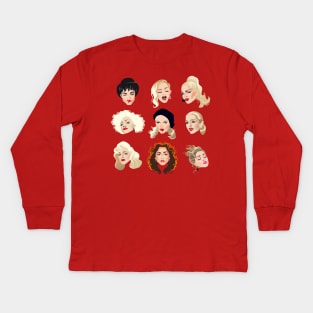 Faces of Madge Kids Long Sleeve T-Shirt